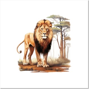 Wild African Lion Posters and Art